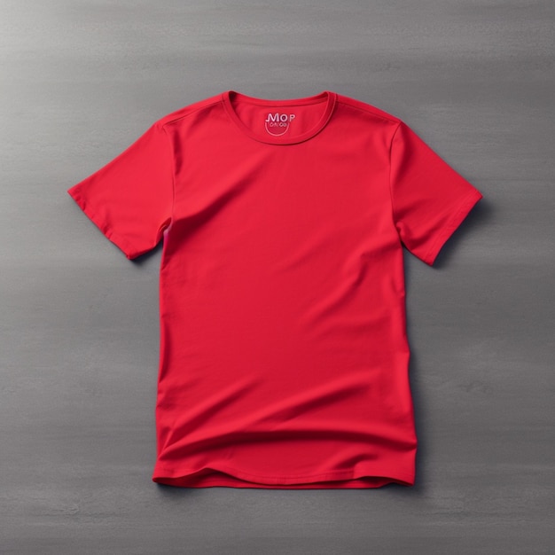 Premium AI Image | Red Tshirt Mockup on dynamic plain background Shirt ...