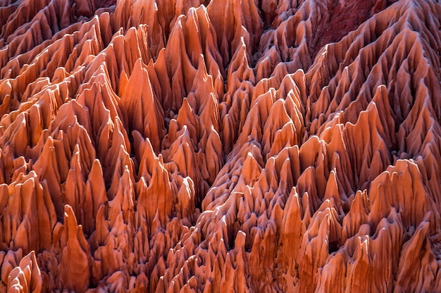 Red Tsingy. Typical landscape. Madagascar.