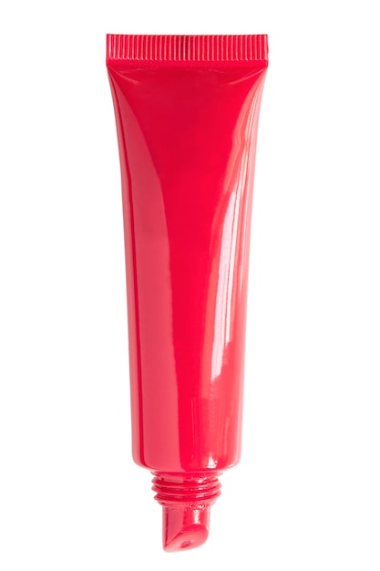 Red tube isolated