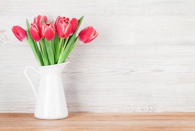 Red tulip flowers