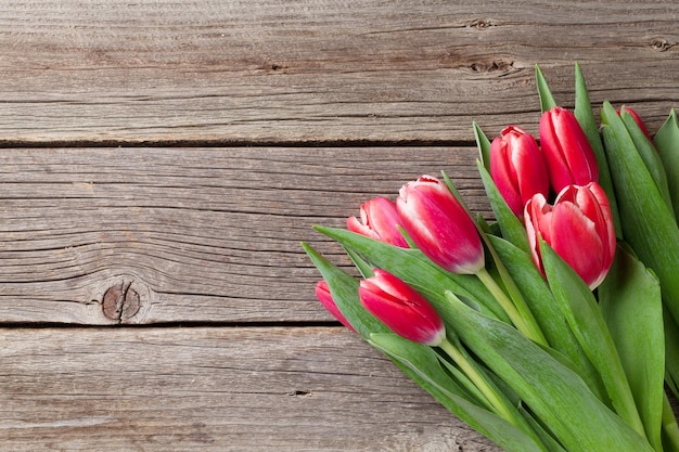 Red tulips bouquet