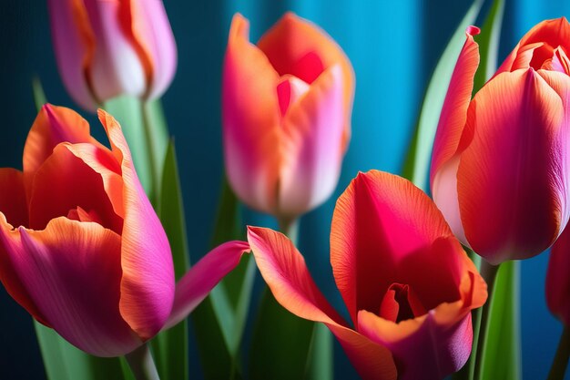 白い背景に赤いチューリップ白い背景に紅いチュリップ花瓶の中のカラフルなチューリップ