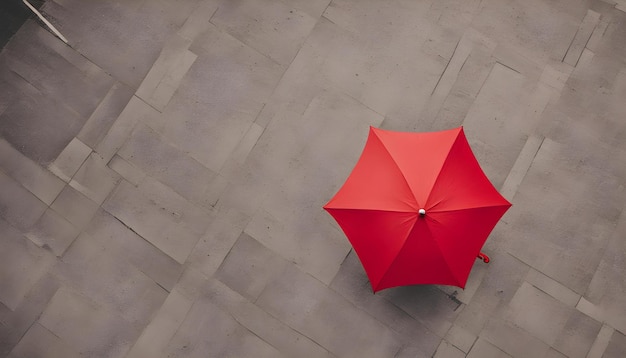 a red umbrella that is open with a stick in it