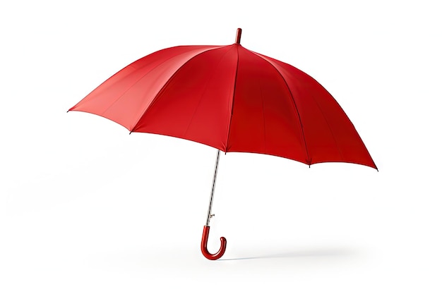 Red umbrella on white