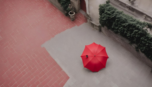 a red umbrella with the word  im on it