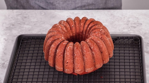 Красный бархатный бисквитный торт