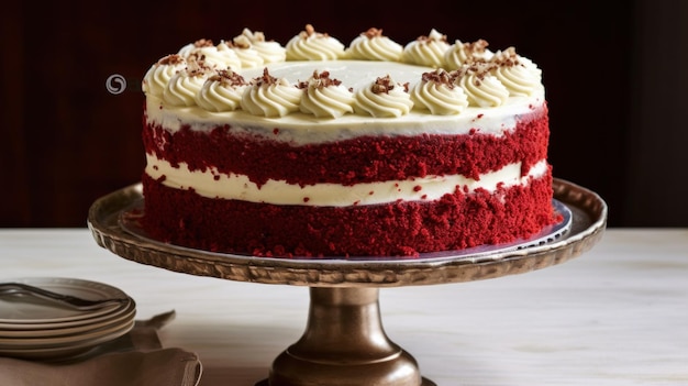 Photo red velvet cake red velvet torte