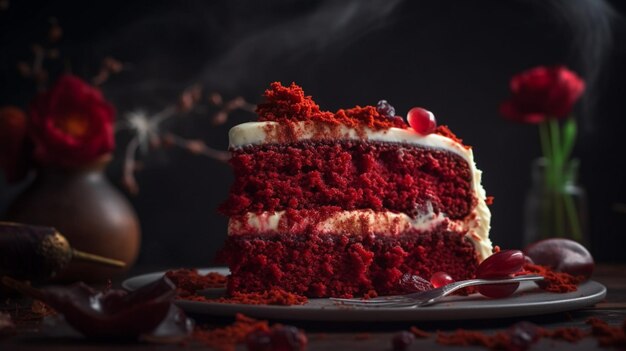 Photo red velvet cake