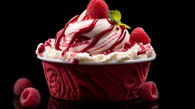 Red velvet cheesecake frozen yogurt