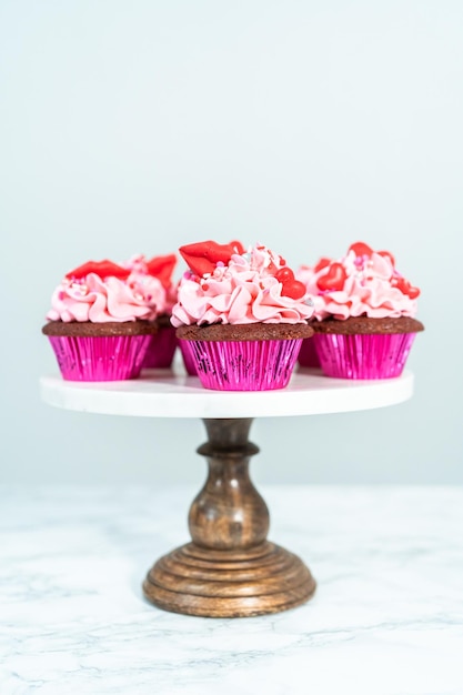 Photo red velvet cupcakes