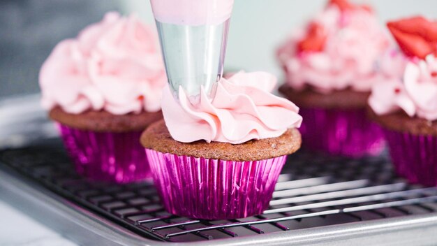 Photo red velvet cupcakes