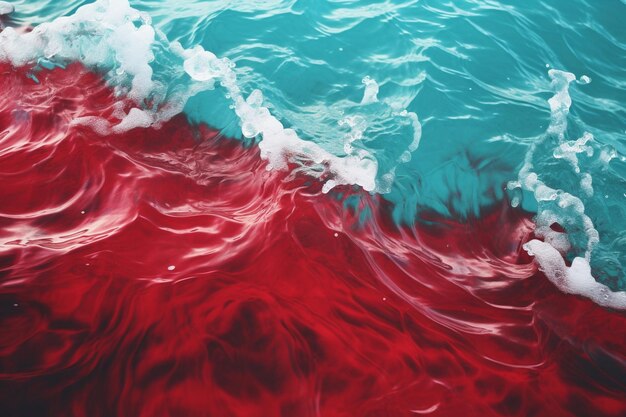 Photo red velvet of the ocean