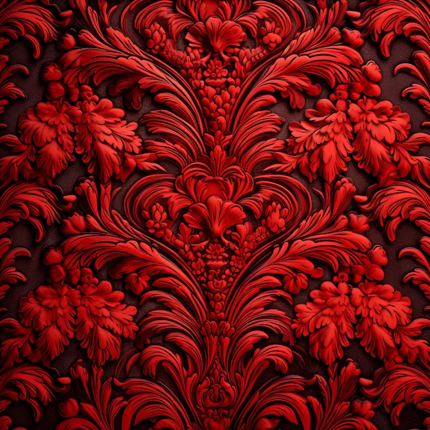 Red Victorian Wallpaper Texture