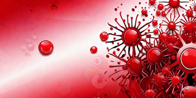 Red virus design background