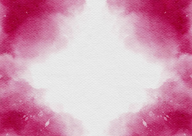 Red viva magenta watercolor stains and grunge background texture
