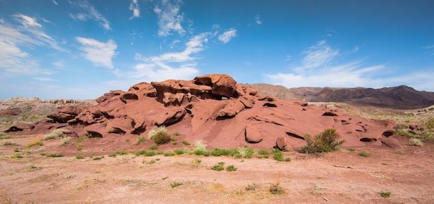 a red volcanic mountain a fantastic landscape Kazakhstan