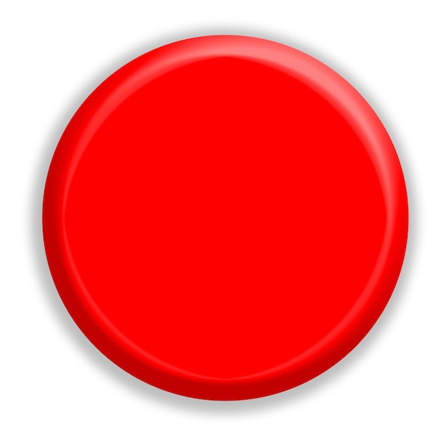 Photo red volume button. red three-dimensional circle on a white background. red badge or web button isola