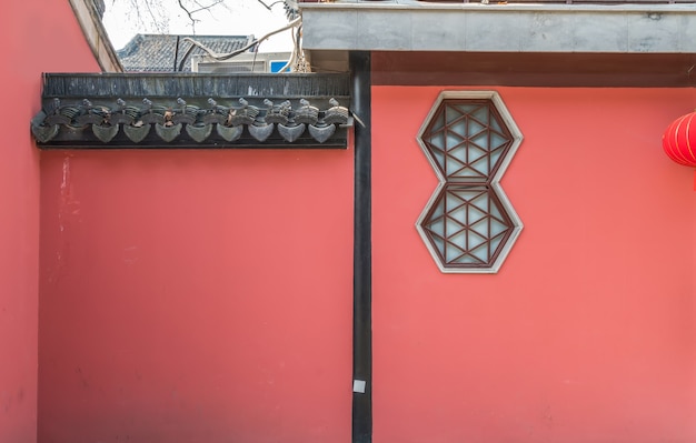 Photo a red wall at the the imperial palace museum of china.