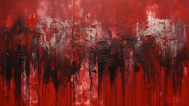 A red wall with blood background