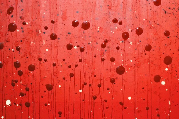 A red wall with drops of water on it background