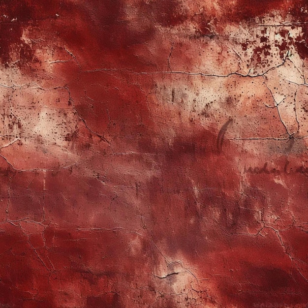 a red wall with a faded red and brown texture.