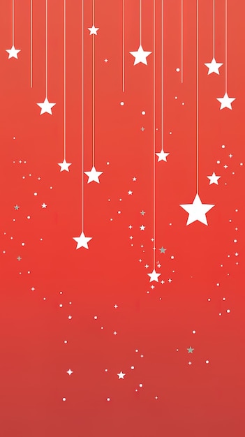 Photo a red wall with stars and a string that says  star