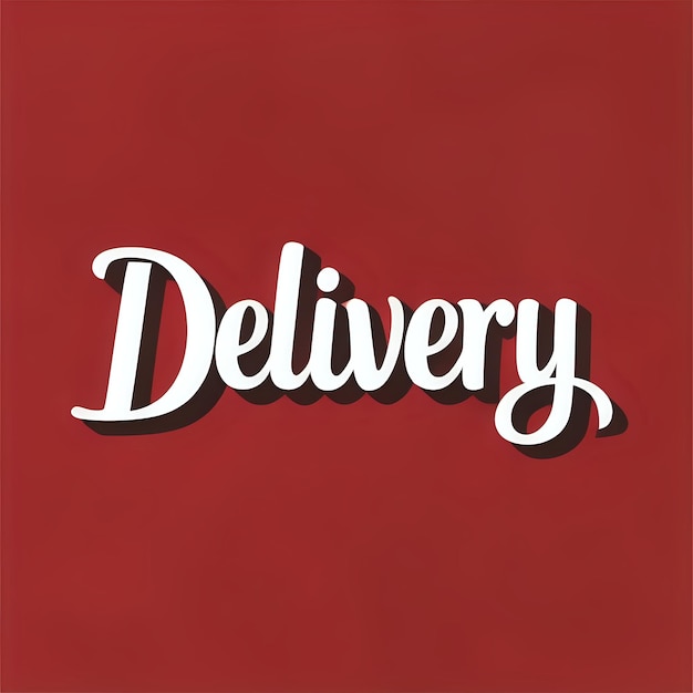 a red wall with the word delivery written on it