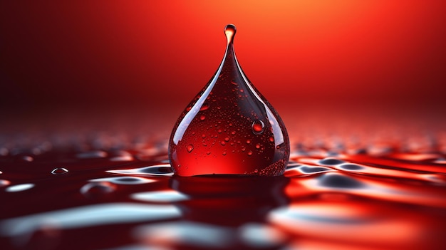 Red water drop aesthetic unsplash photography wallpaper picture AI generated art