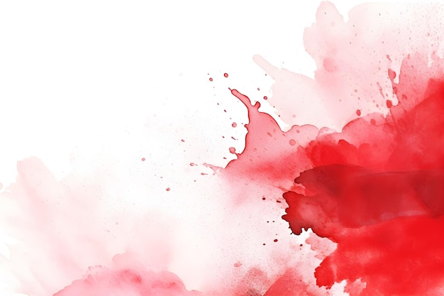 A red watercolor background with a large flower in the center.