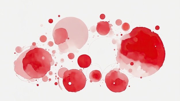 Photo red watercolor circles background