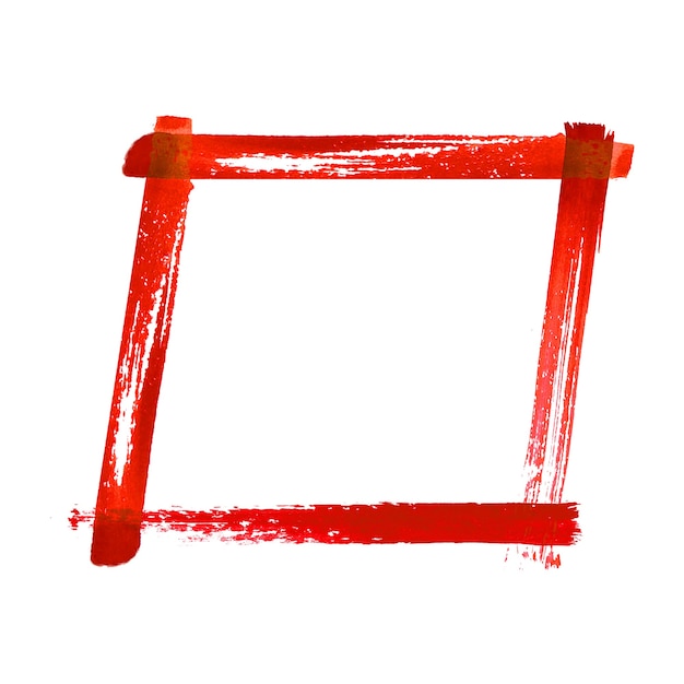 Red watercolor grunge frame