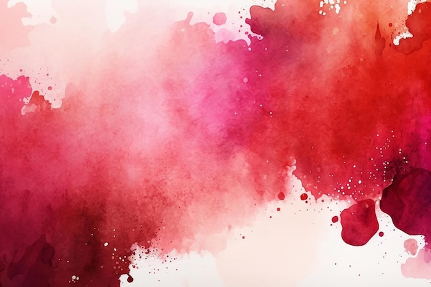 Photo red watercolor splash abstract background