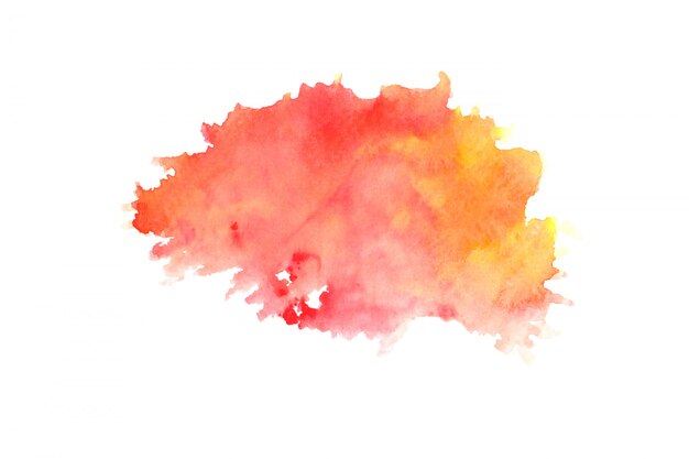 red watercolor stain with color shades paint stroke