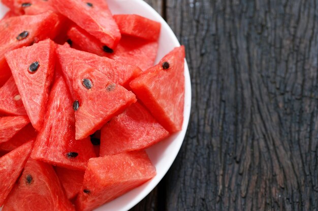 写真 健康的な栄養素が豊富な赤いスイカの果実の質感の背景画像
