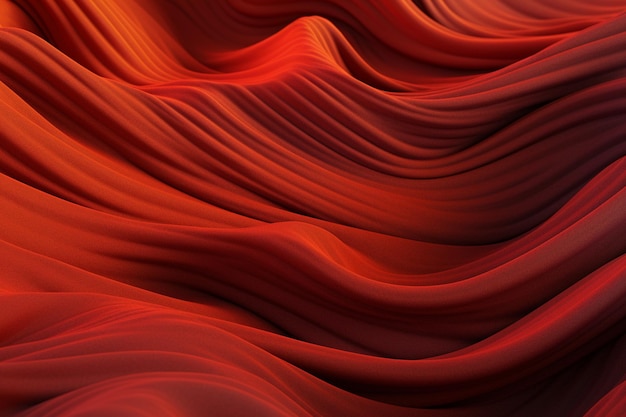 Red waves on a black background