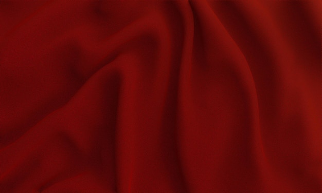 Red wavy fabric background