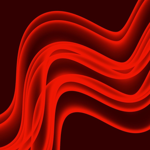 Red Wavy Light Background