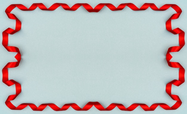 Red wavy ribbon background