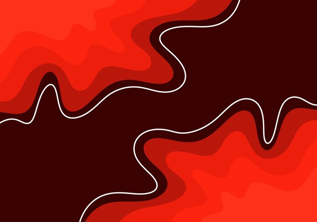 Photo red wavy shape gradient border background