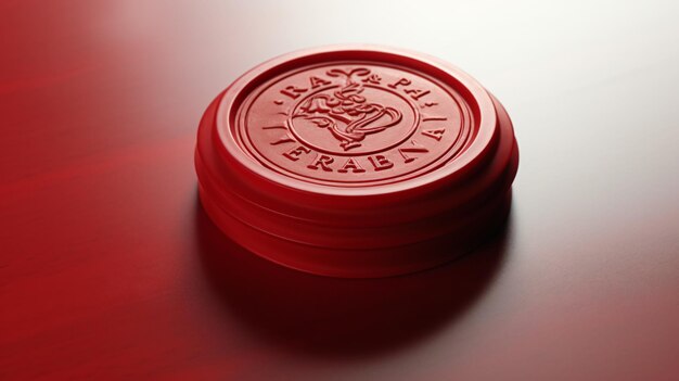 Red wax seal or stamp