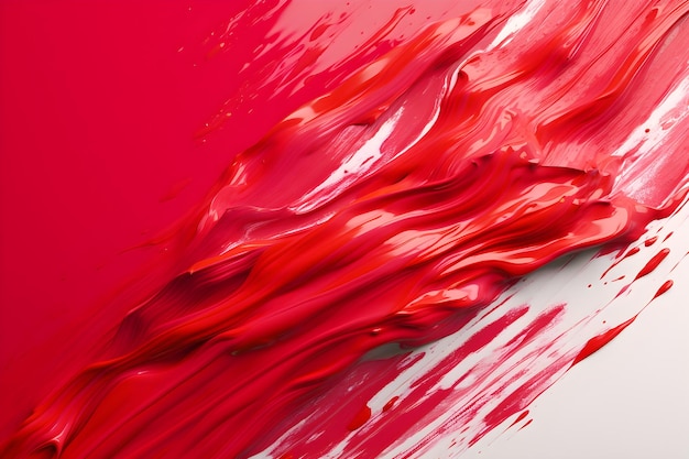 A red and white background with a brush stroke.