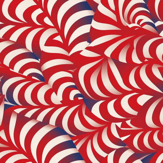 A red and white background with many red and white striped candies