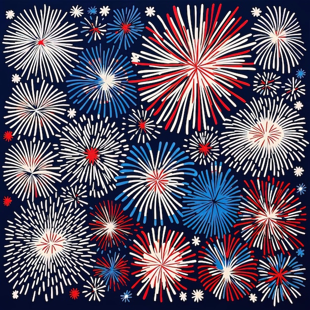 the red white and blue fireworks