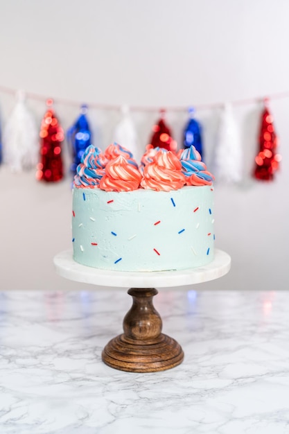 4th of july vanilla cake