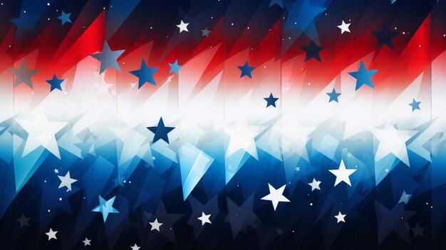 Photo red white and blue stars and stripes background abstract