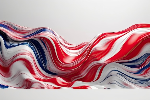 A red, white and blue wave is shown in this image.