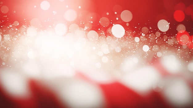 Red and white bokeh background on Indonesia independence day