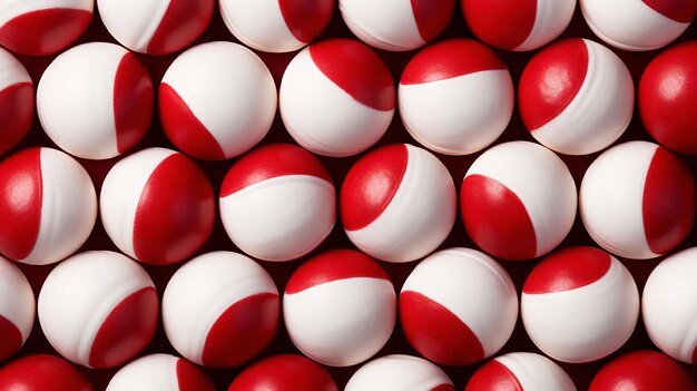 Red and white bonbons candies background Generative AI