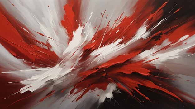 red and white brushstrokes