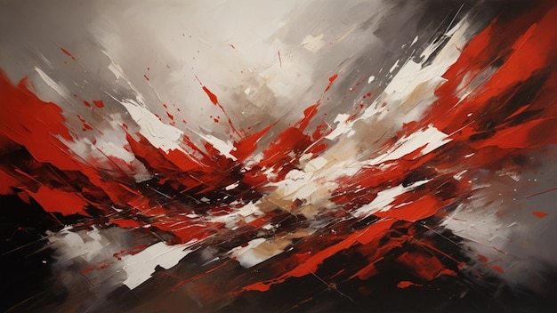 red and white brushstrokes